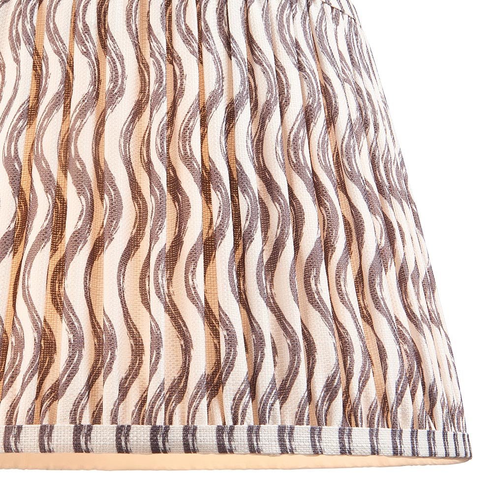 Endon - Ripple 35cm Tapered and Pleated Table Lamp Shade with Fixed Gimble in Various Colours - Luminosity Designs Ltd