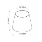 Endon - Ripple 35cm Tapered and Pleated Table Lamp Shade with Fixed Gimble in Various Colours - Luminosity Designs Ltd