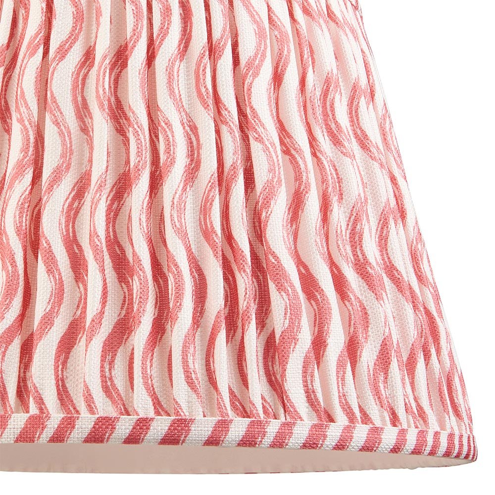 Endon - Ripple 35cm Tapered and Pleated Table Lamp Shade with Fixed Gimble in Various Colours - Luminosity Designs Ltd