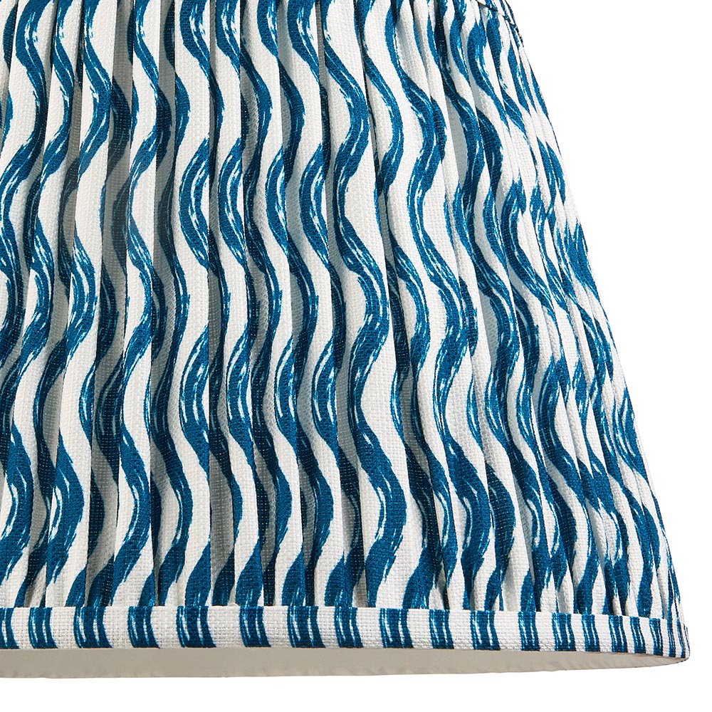 Endon - Ripple 35cm Tapered and Pleated Table Lamp Shade with Fixed Gimble in Various Colours - Luminosity Designs Ltd