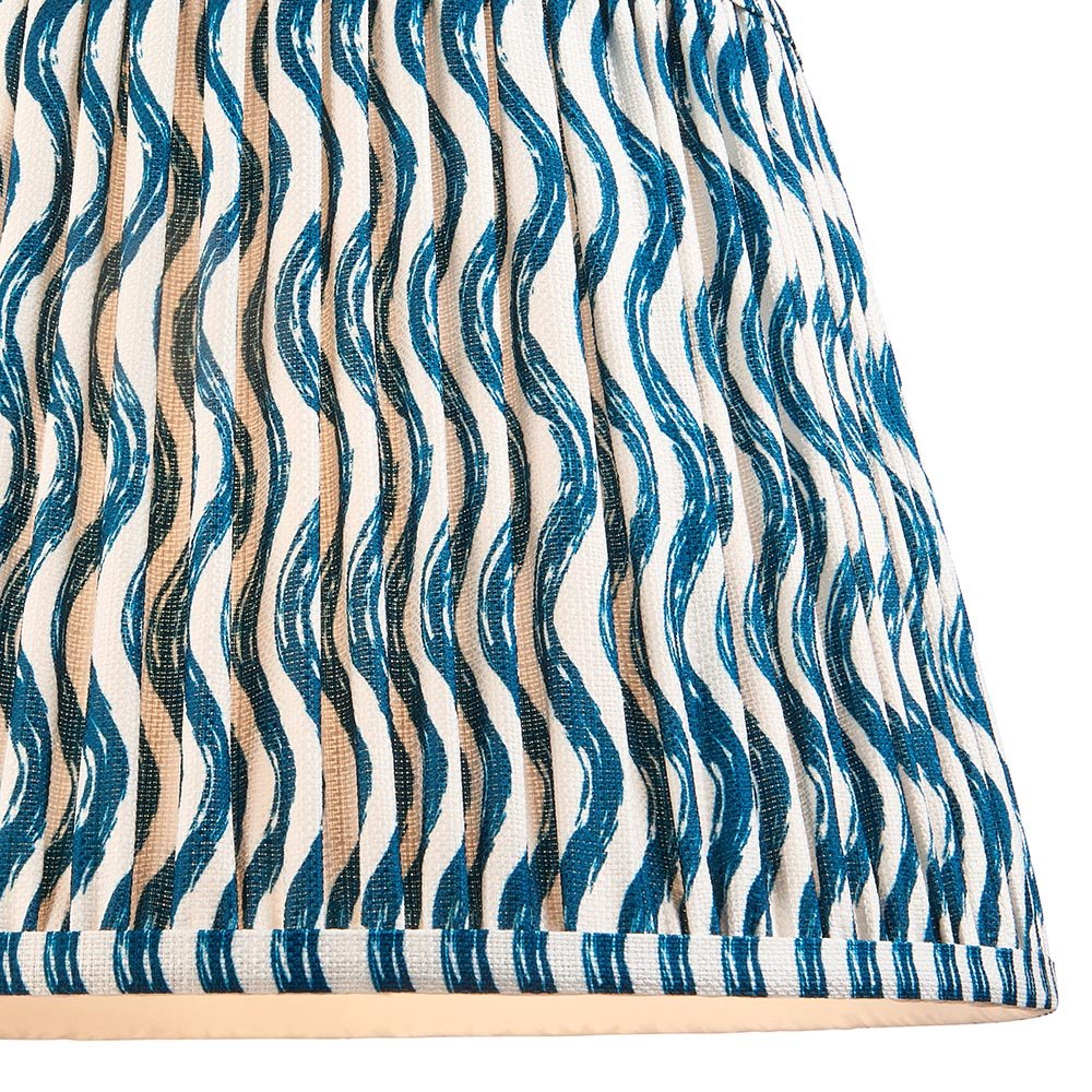 Endon - Ripple 35cm Tapered and Pleated Table Lamp Shade with Fixed Gimble in Various Colours - Luminosity Designs Ltd