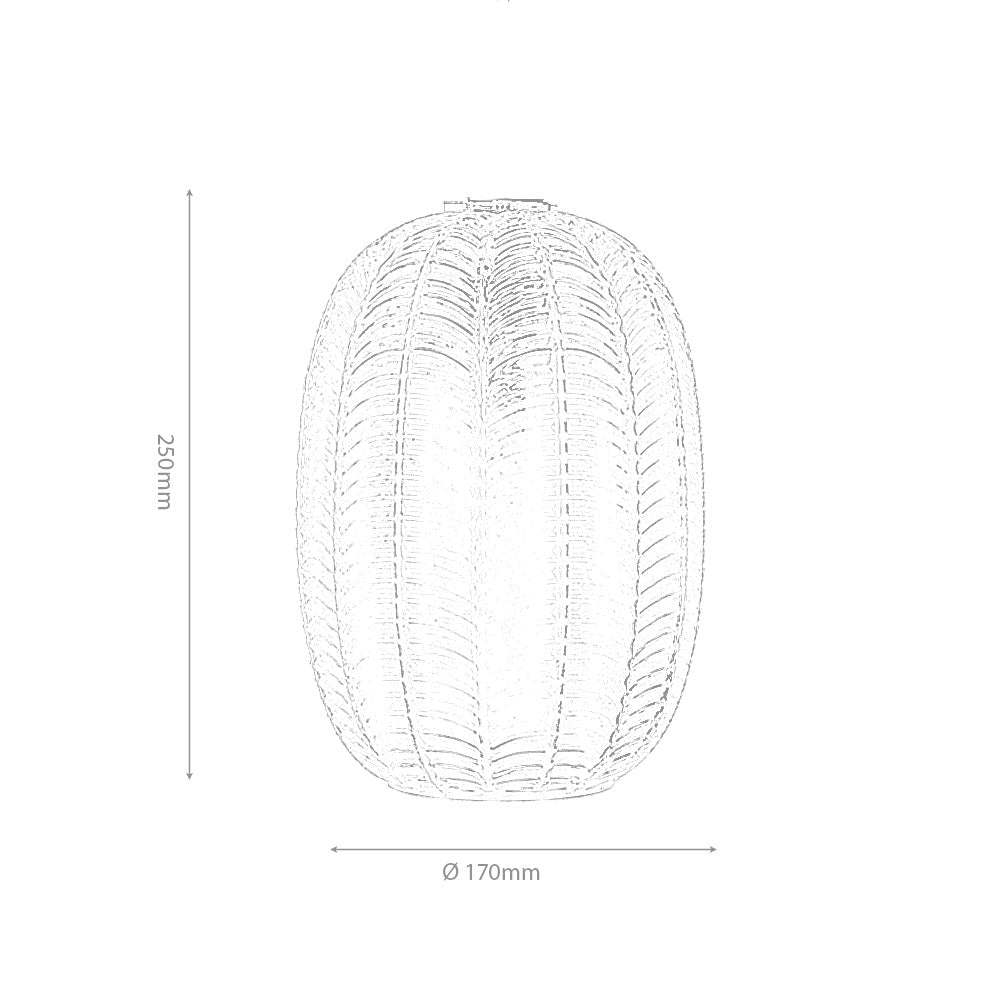 Oaks Lighting - Riverwood Long Non Electric Pumpkin Glass Shade for Ceiling Pendants - Luminosity Designs Ltd