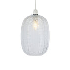 Oaks Lighting - Riverwood Long Non Electric Pumpkin Glass Shade for Ceiling Pendants - Luminosity Designs Ltd