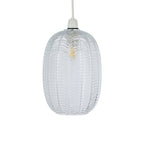 Oaks Lighting - Riverwood Long Non Electric Pumpkin Glass Shade for Ceiling Pendants - Luminosity Designs Ltd