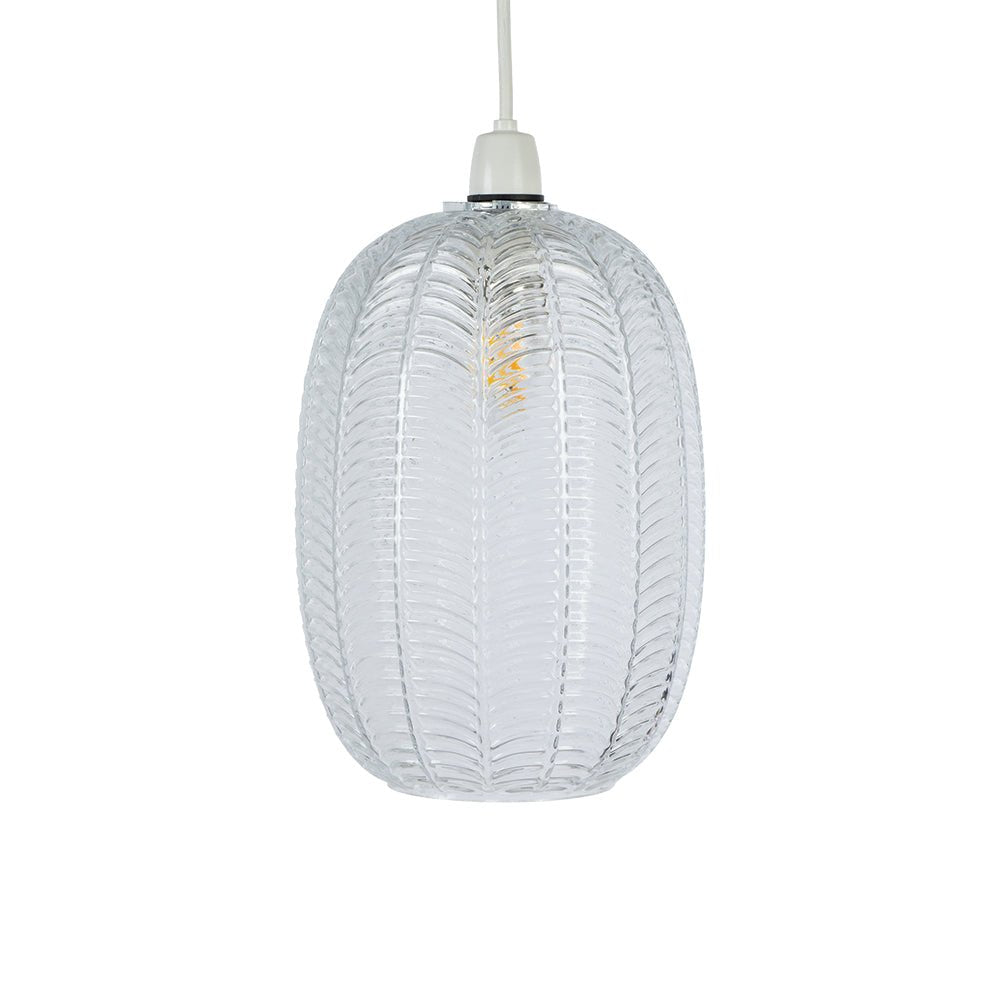 Oaks Lighting - Riverwood Long Non Electric Pumpkin Glass Shade for Ceiling Pendants - Luminosity Designs Ltd