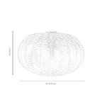 Oaks Lighting - Riverwood Non Electric Pumpkin Glass Shade for Ceiling Pendants - Luminosity Designs Ltd