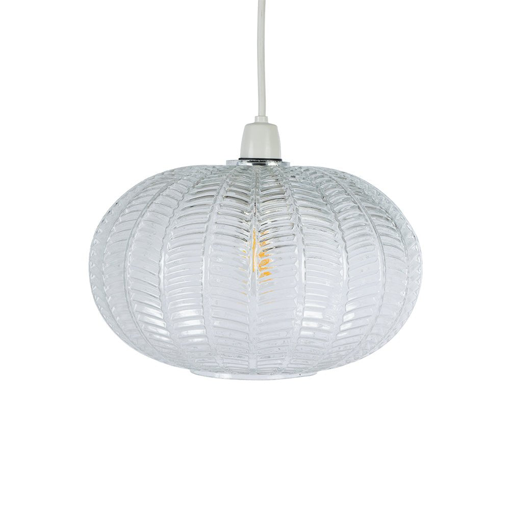 Oaks Lighting - Riverwood Non Electric Pumpkin Glass Shade for Ceiling Pendants - Luminosity Designs Ltd
