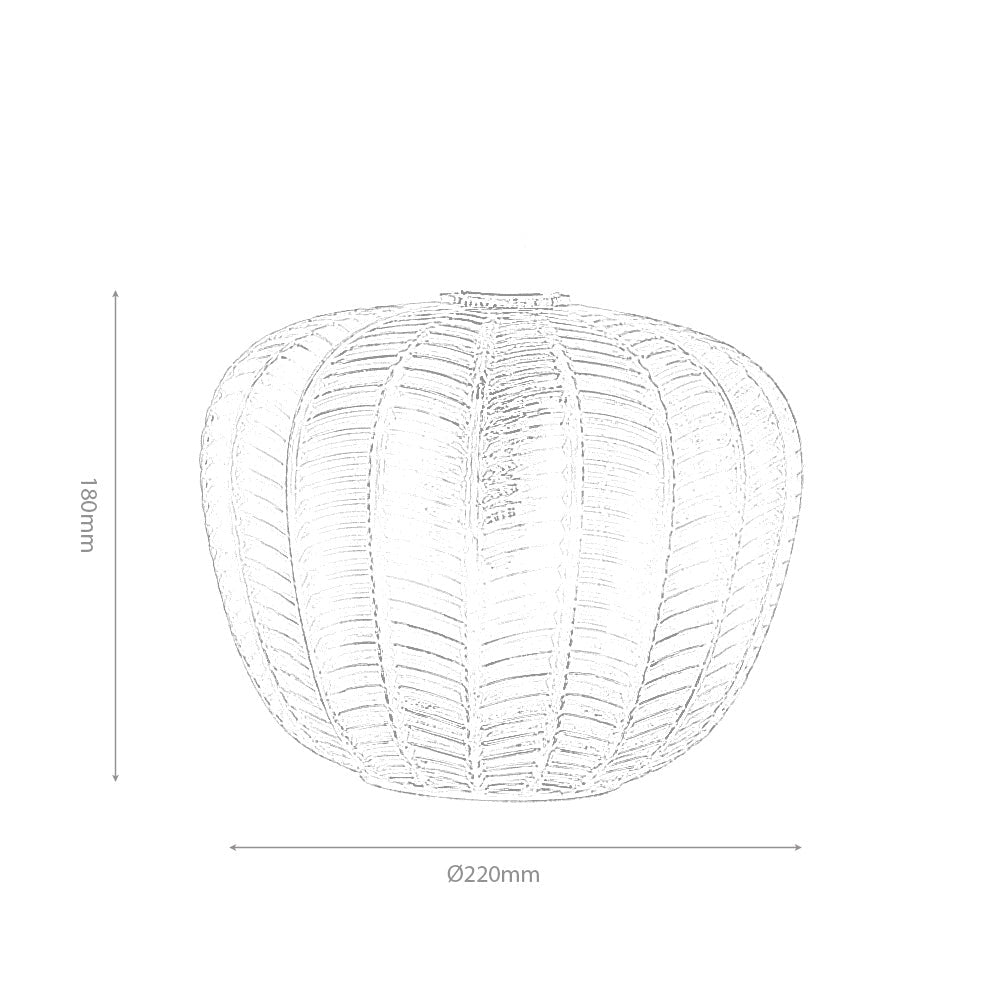 Oaks Lighting - Riverwood Squash Non Electric Pumpkin Glass Shade for Ceiling Pendants - Luminosity Designs Ltd