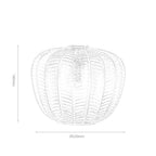 Oaks Lighting - Riverwood Squash Non Electric Pumpkin Glass Shade for Ceiling Pendants - Luminosity Designs Ltd