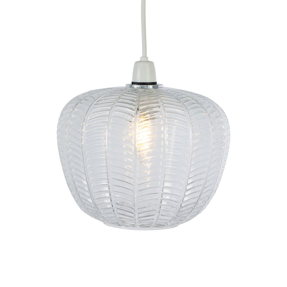 Oaks Lighting - Riverwood Squash Non Electric Pumpkin Glass Shade for Ceiling Pendants - Luminosity Designs Ltd
