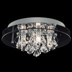 lse - Romano IP44 Bathroom Rated Crystal and Glass Round Flush Ceiling Light - Luminosity Designs Ltd