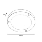 Oaks Lighting - Rondo Mini Metal Flush Ceiling Light, 1x G9 - Luminosity Designs Ltd