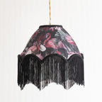 Oaks Lighting - Rosette Flamingo Scalloped Shade with Tassels - Luminosity Designs Ltd