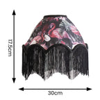 Oaks Lighting - Rosette Flamingo Scalloped Shade with Tassels - Luminosity Designs Ltd
