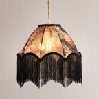 Oaks Lighting - Rosette Flamingo Scalloped Shade with Tassels - Luminosity Designs Ltd