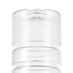Luminosity Designs Ltd - Sadie 12x20cm Clear Ribbed Sculptured Cylinder Glass - Luminosity Designs Ltd
