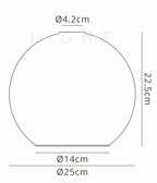 Luminosity Designs Ltd - Sadie 25cm Glass Globe - Luminosity Designs Ltd