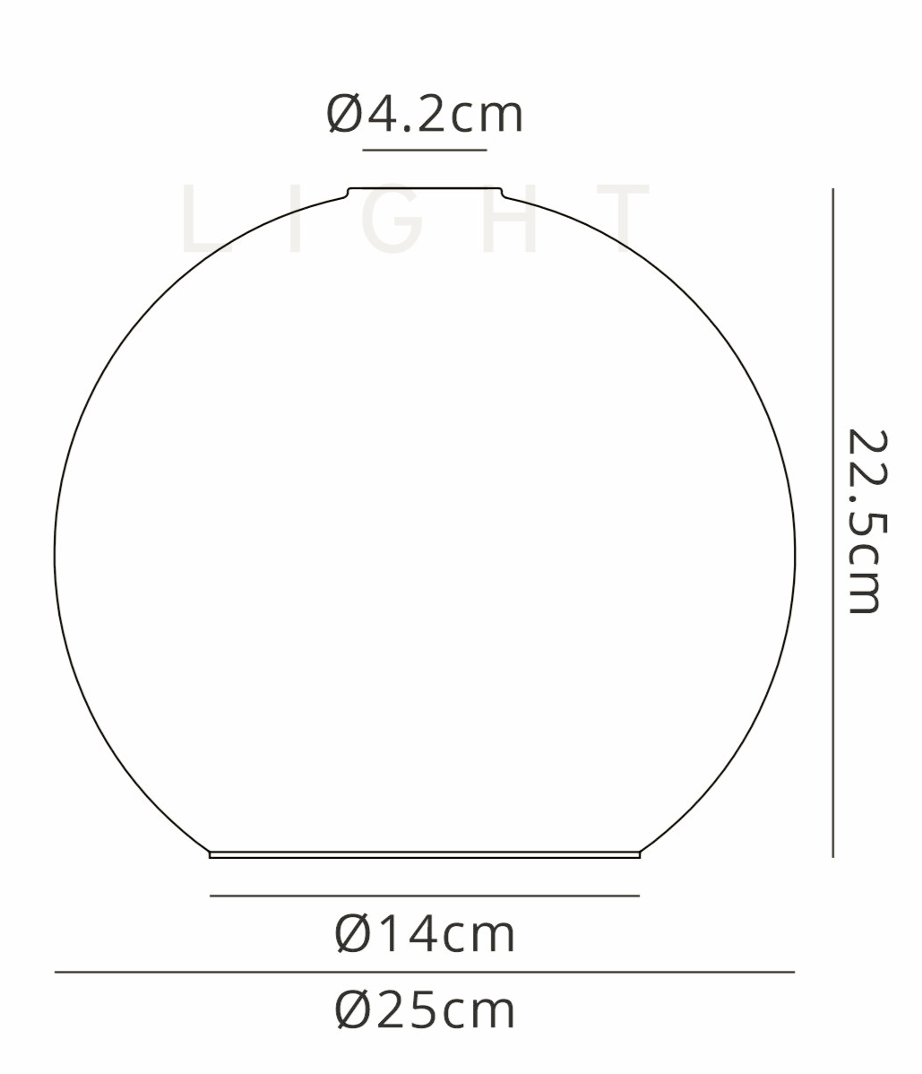Luminosity Designs Ltd - Sadie 25cm Glass Globe - Luminosity Designs Ltd
