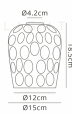 Luminosity Designs Ltd - Sadie Dimpled Wine Glass Shade - Luminosity Designs Ltd