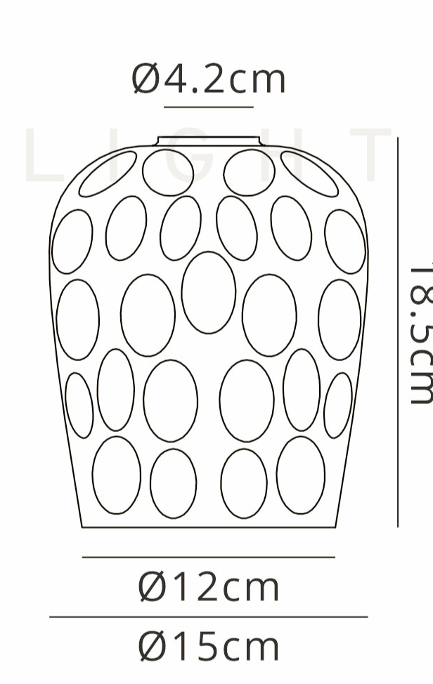 Luminosity Designs Ltd - Sadie Dimpled Wine Glass Shade - Luminosity Designs Ltd