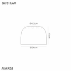 Luminosity Designs Ltd - Sadie Glass Cloche Shade - Luminosity Designs Ltd