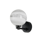 Luminosity Designs Ltd - Samuel Short Arm Wall Light, 1 Light G9, IP44, Round Marble Effect Glass - Luminosity Designs Ltd