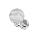 Luminosity Designs Ltd - Samuel Short Arm Wall Light, 1 Light G9, IP44, Round Marble Effect Glass - Luminosity Designs Ltd