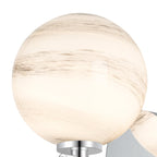 Luminosity Designs Ltd - Samuel Short Arm Wall Light, 1 Light G9, IP44, Round Marble Effect Glass - Luminosity Designs Ltd