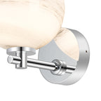 Luminosity Designs Ltd - Samuel Short Arm Wall Light, 1 Light G9, IP44, Round Marble Effect Glass - Luminosity Designs Ltd
