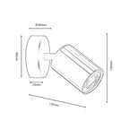 Oaks Lighting - Sanson GU10 Single Spot with Ridged Metal Casing and Matt Paint Finish - Luminosity Designs Ltd