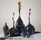 Diyas Home - Sapphire Mosaic Vase - Round - Luminosity Designs Ltd