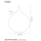 Diyas Home - Sapphire Mosaic Vase - Round - Luminosity Designs Ltd