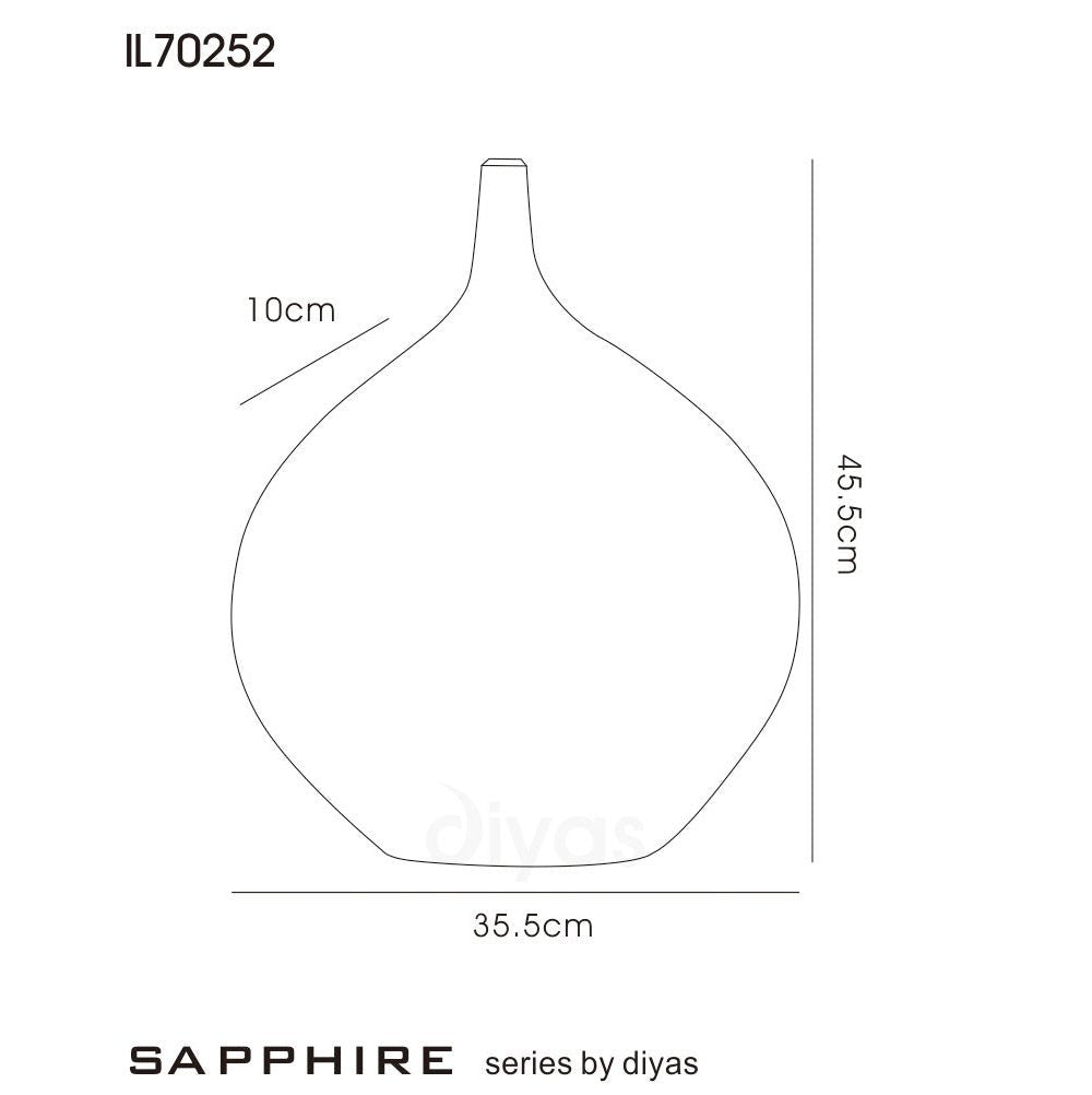 Diyas Home - Sapphire Mosaic Vase - Round - Luminosity Designs Ltd