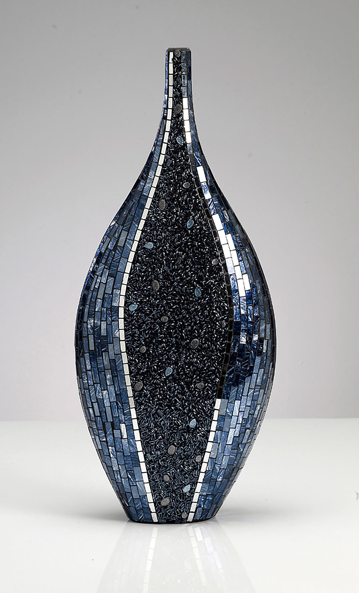 Sapphire Mosaic Vase - Tall