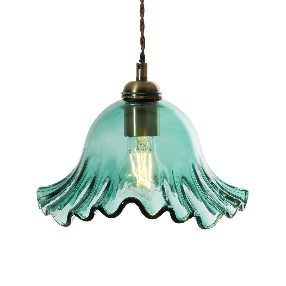 Oaks Lighting - Sarina Vintage Style Glass Pendant with Twisted Flex - Luminosity Designs Ltd