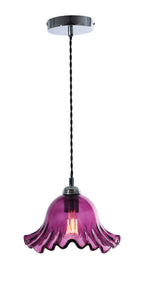 Oaks Lighting - Sarina Vintage Style Glass Pendant with Twisted Flex - Luminosity Designs Ltd