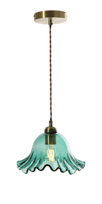 Oaks Lighting - Sarina Vintage Style Glass Pendant with Twisted Flex - Luminosity Designs Ltd