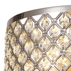 Deco - Sasha Flush Ceiling Light with Crystal Panels and Glass Diffuser - Luminosity Designs Ltd
