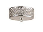 Deco - Sasha Flush Ceiling Light with Crystal Panels and Glass Diffuser - Luminosity Designs Ltd