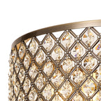 Deco - Sasha Large Semi Flush Ceiling Light with Crystal Panels and Glass Diffuser - Luminosity Designs Ltd