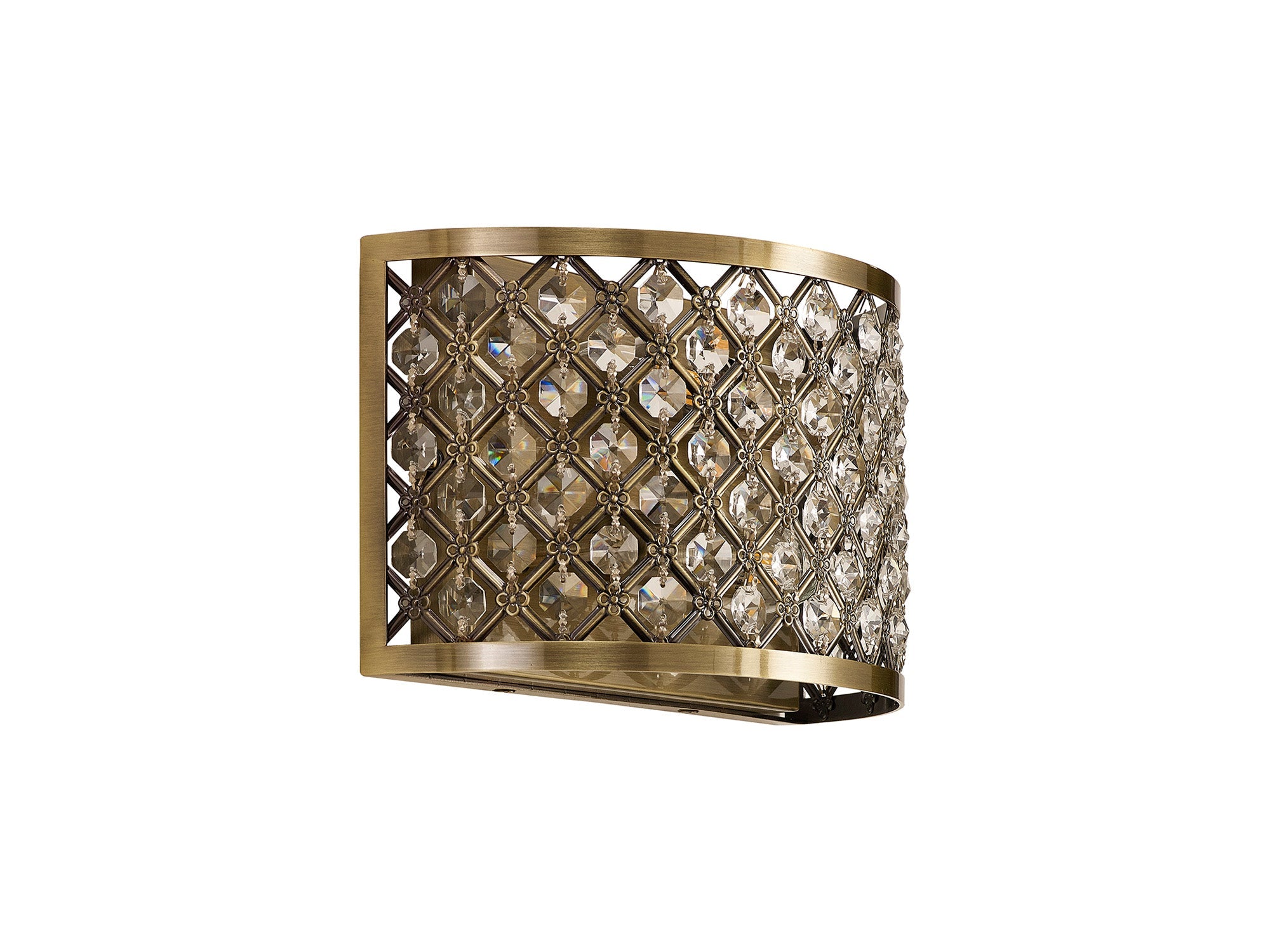 Deco - Sasha Wall Light with Crystal Panels - Luminosity Designs Ltd