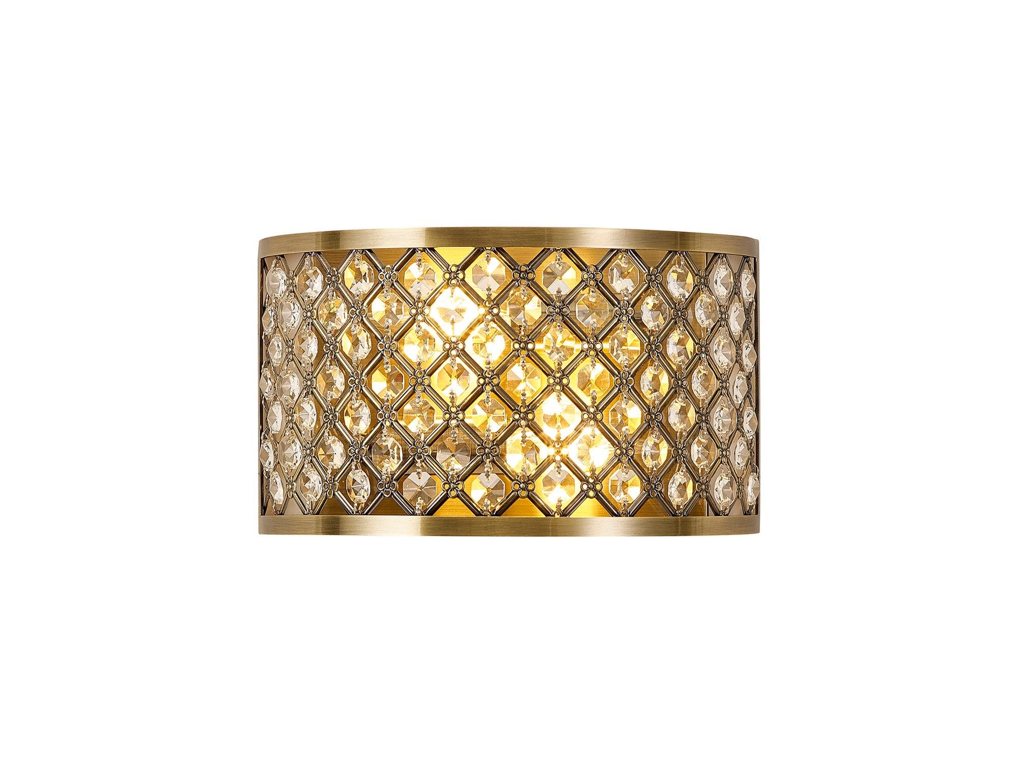 Deco - Sasha Wall Light with Crystal Panels - Luminosity Designs Ltd