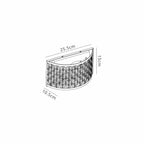 Deco - Sasha Wall Light with Crystal Panels - Luminosity Designs Ltd