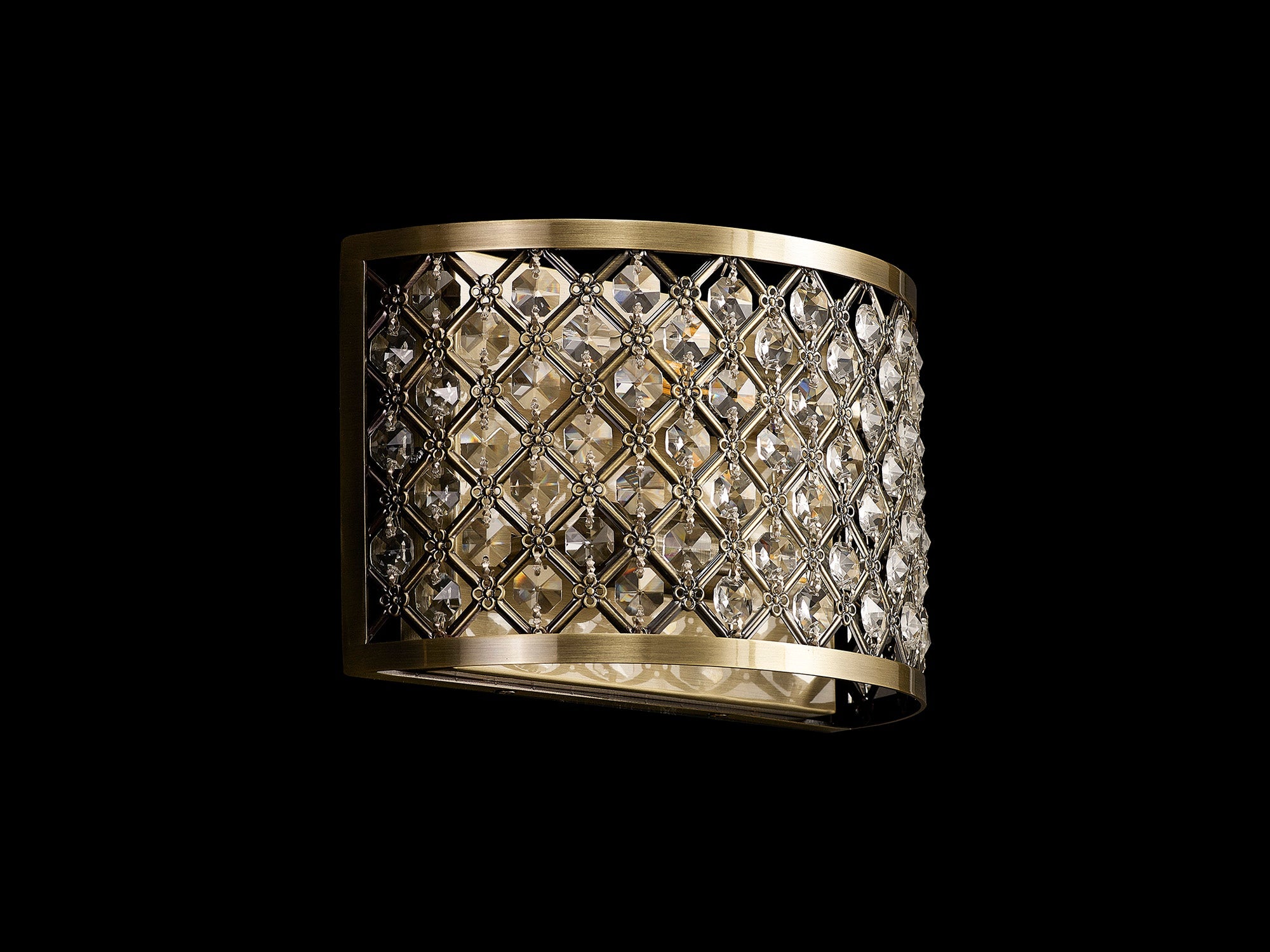 Deco - Sasha Wall Light with Crystal Panels - Luminosity Designs Ltd