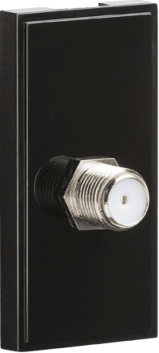 Knightsbridge - SAT TV Outlet Module 25 x 50mm - Black - Luminosity Designs Ltd