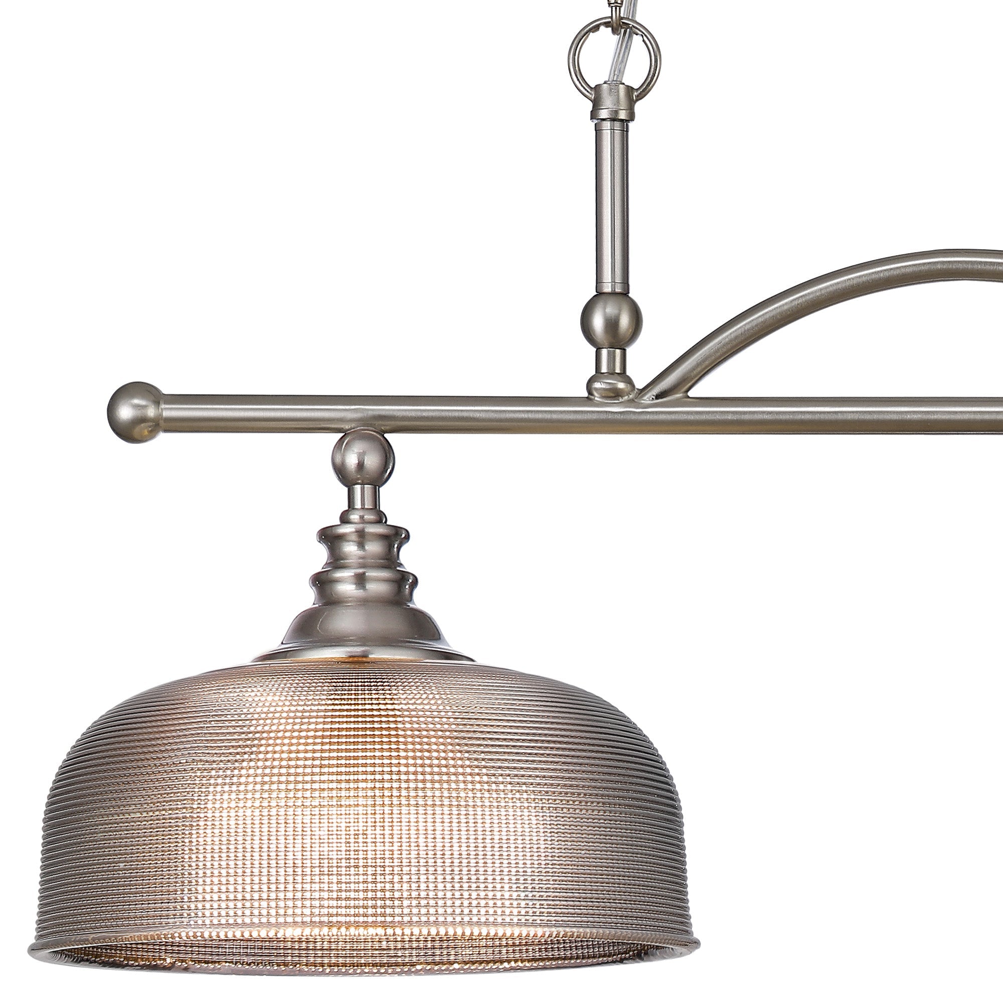 Luminosity Designs - Satin Nickel Sledmere 2 Light Bar (Converts to Semi Flush) 2x E27 - Luminosity Designs Ltd