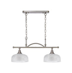 Luminosity Designs - Satin Nickel Sledmere 2 Light Bar (Converts to Semi Flush) 2x E27 - Luminosity Designs Ltd