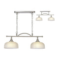 Luminosity Designs - Satin Nickel Sledmere 2 Light Bar (Converts to Semi Flush) 2x E27 - Luminosity Designs Ltd