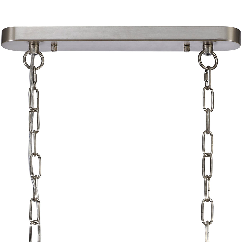 Luminosity Designs - Satin Nickel Sledmere 2 Light Bar (Converts to Semi Flush) 2x E27 - Luminosity Designs Ltd