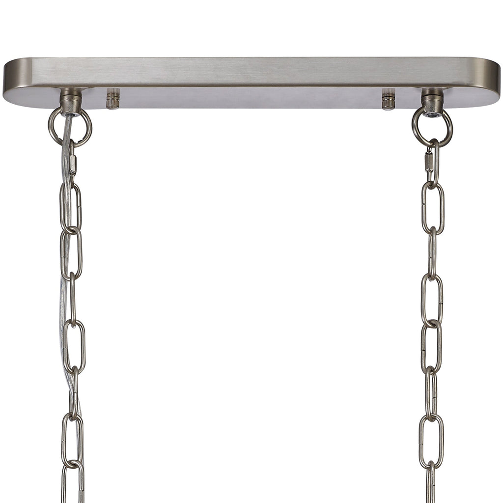 Luminosity Designs - Satin Nickel Sledmere 2 Light Bar (Converts to Semi Flush) 2x E27 - Luminosity Designs Ltd